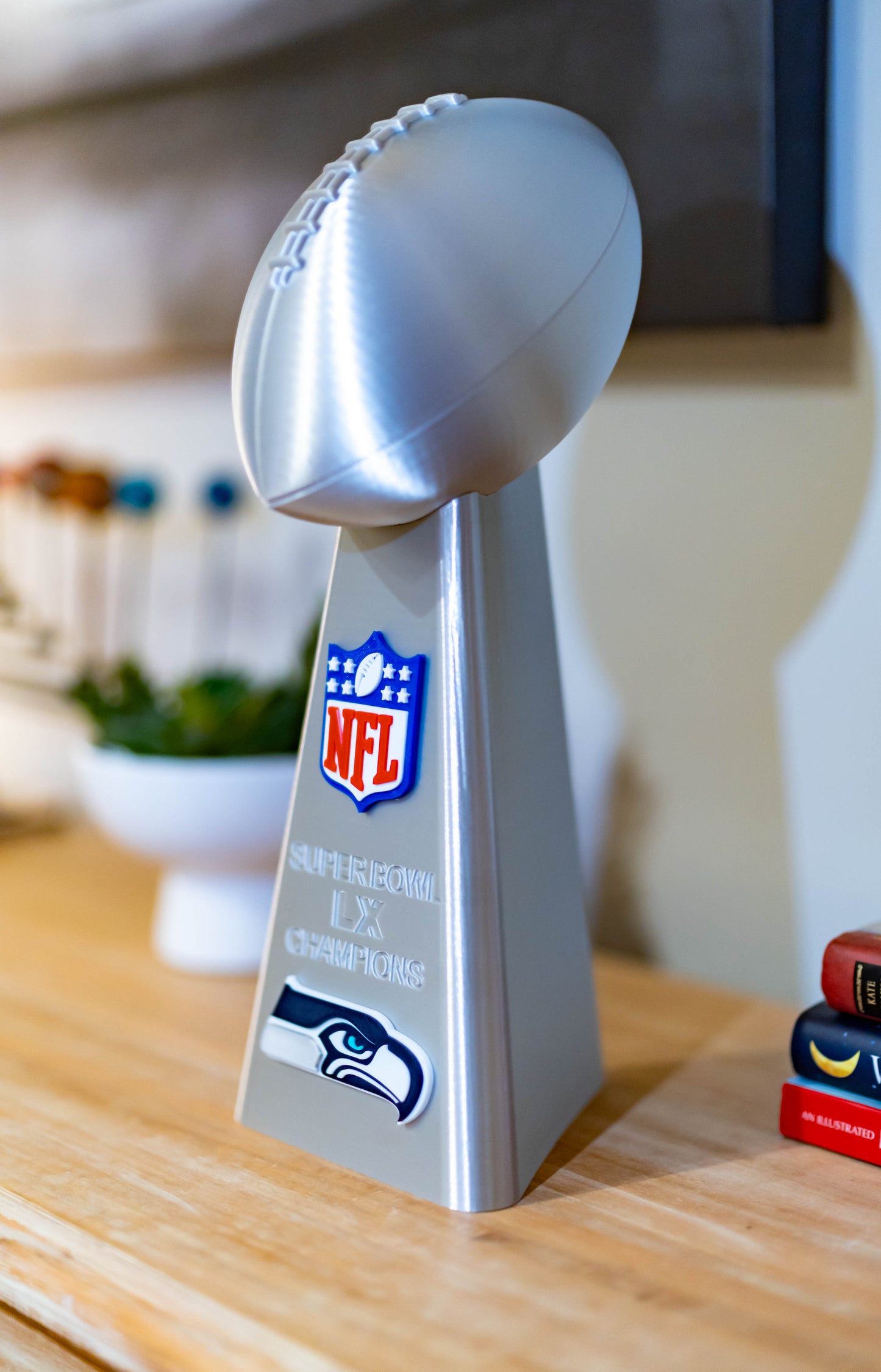 Seattle Seahawks Superbowl LX Lombardi Trophy - 3D Printed
