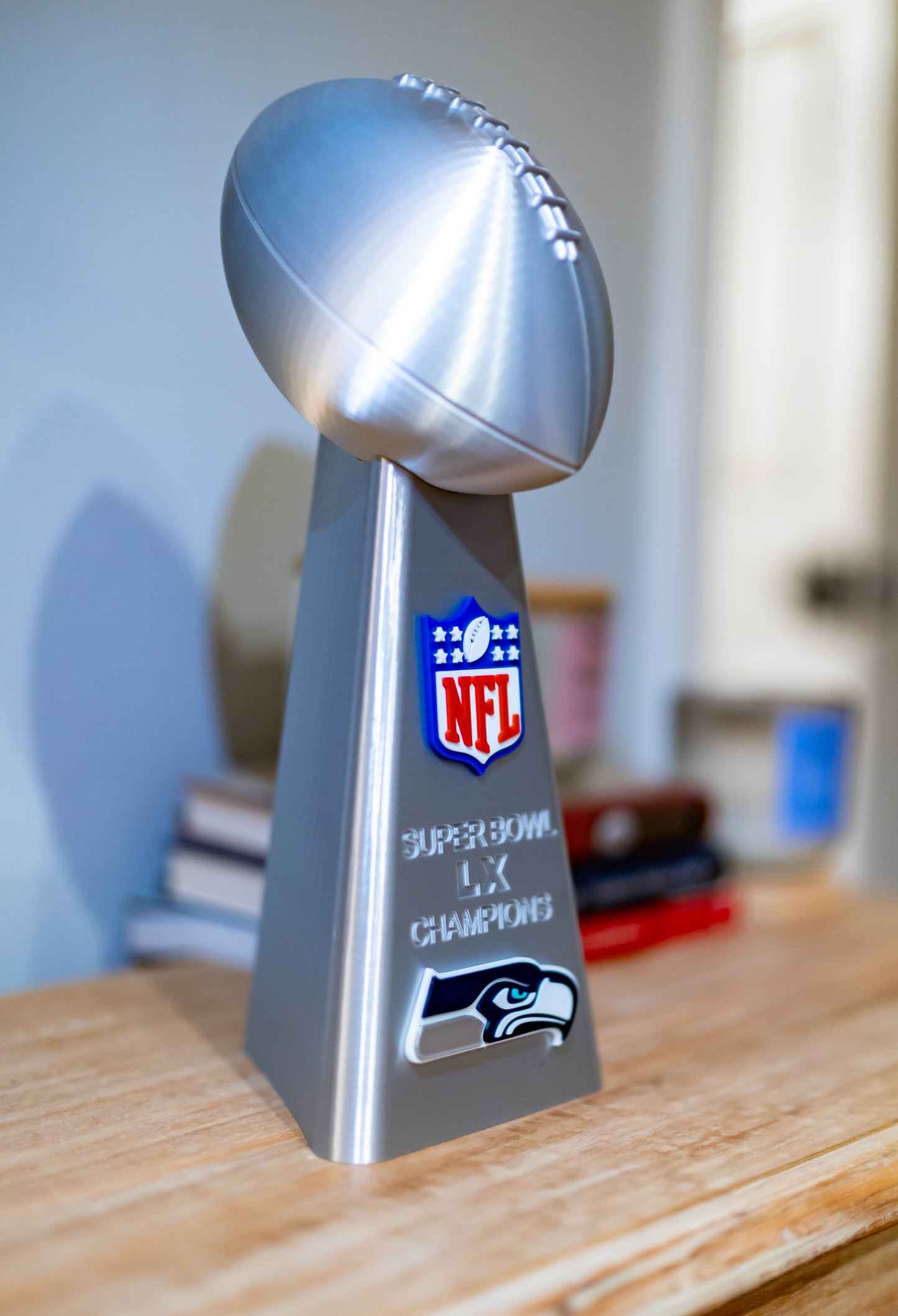 Seattle Seahawks Superbowl LX Lombardi Trophy - 3D Printed