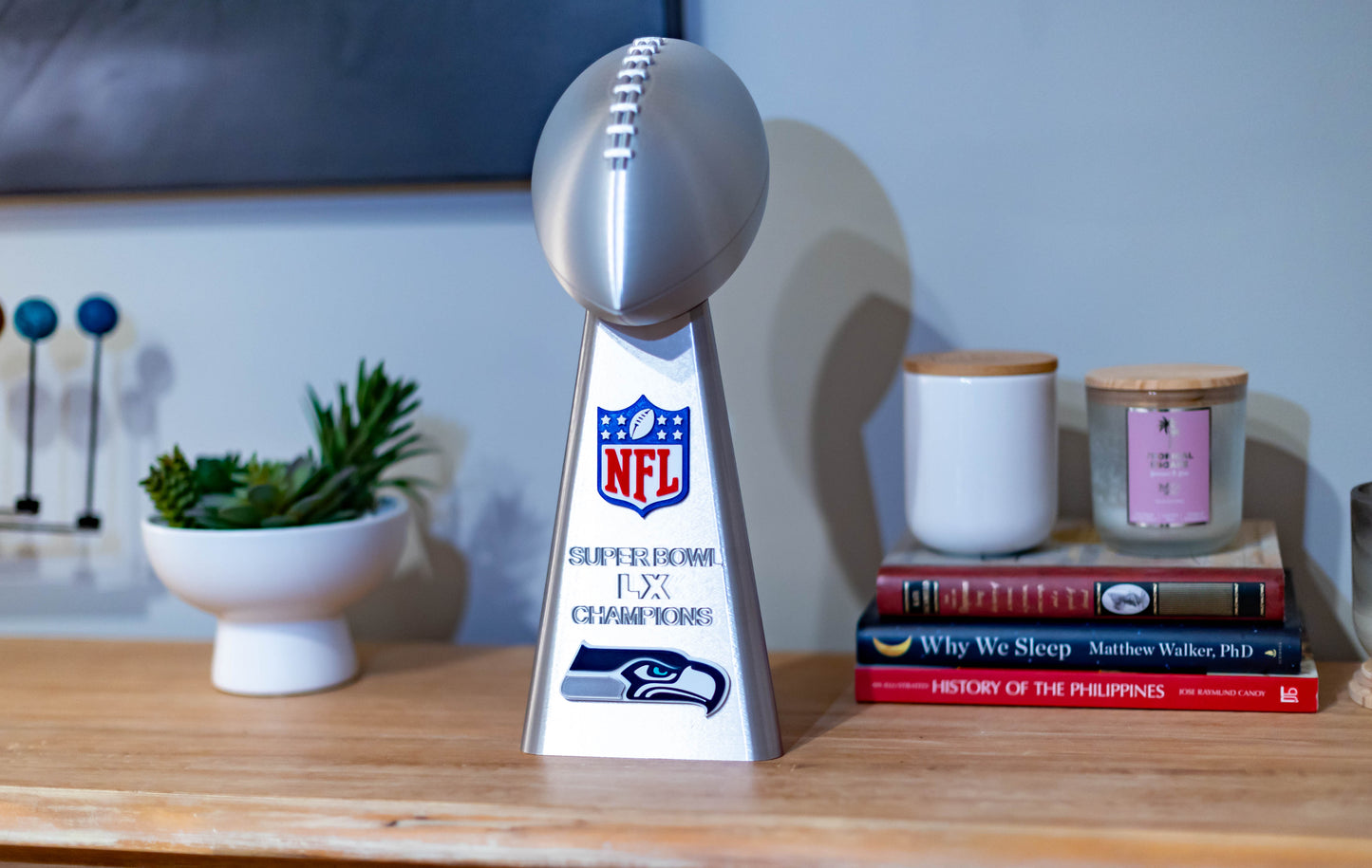 Seattle Seahawks Superbowl LX Lombardi Trophy - 3D Printed