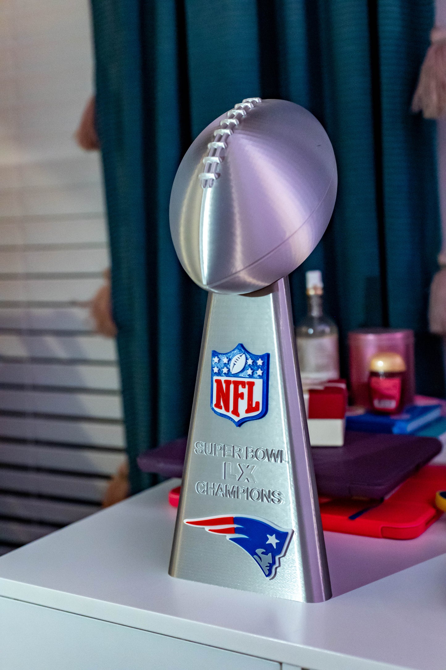 New England Patriots Superbowl LX Lombardi Trophy - 3D Printed