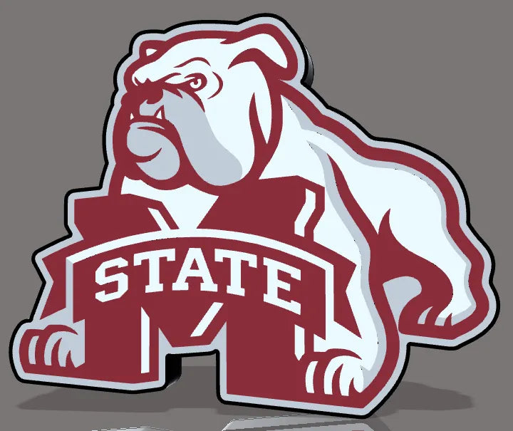 Miss State Bulldogs 3D Printed Lightbox