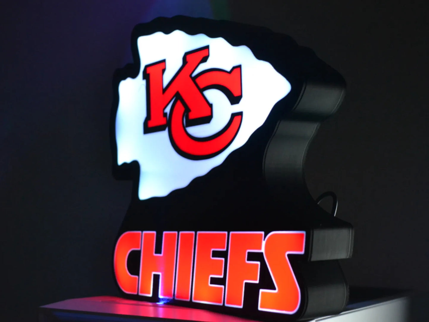 Chiefs 3D Printed Lightbox